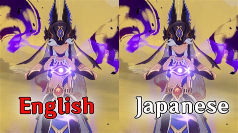 Cyno English And Japanese Voice Actor In Game Gameplay Genshin Impact