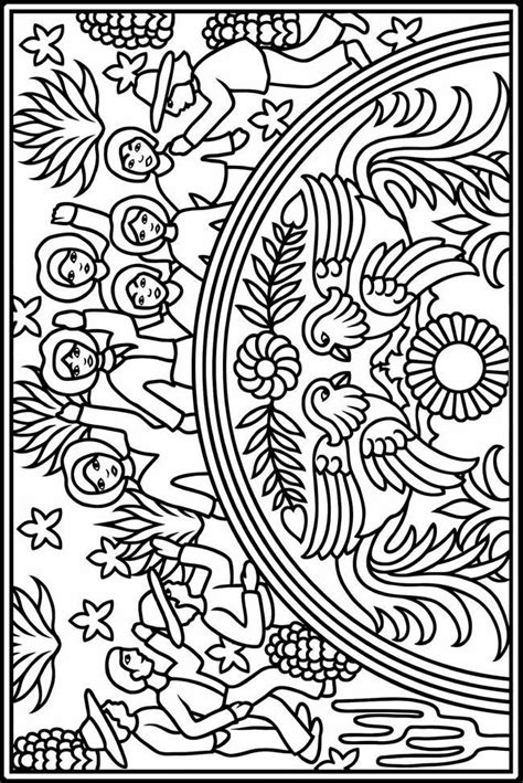 mexican folk art coloring pages coloring home