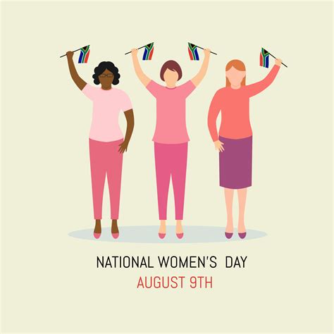 South Africa National Women Day On August 9th Vector Illustration