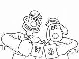 Wallace Gromit Pages Coloring Wallaceandgromit Coloringpages4u Tea sketch template