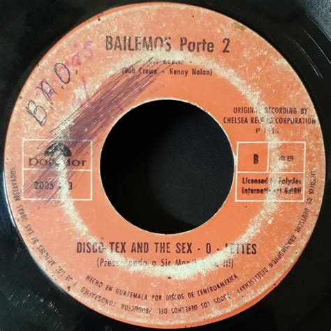 Disco Tex And The Sex O Lettes Bailemos Get Dancin 1975 Vinyl