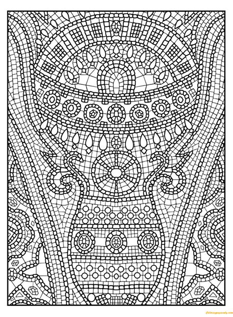 mosaic patterns coloring page  printable coloring pages