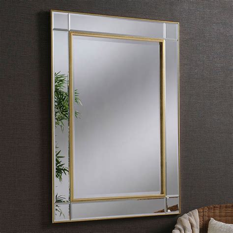 contemporary gold beveled wall mirror contemporary wall mirrors