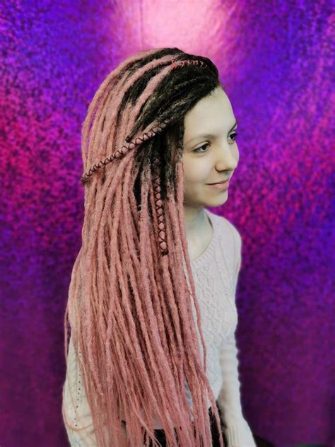 Super Long Dreads With Handmade Color Ombre From Natural To Etsy