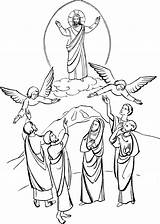 Ascension Himmelfahrt Christi Ausmalbild Ascensione Kte Gesù Catholic Colorare Sermons Disegni Bambini Religiocando Kostenlos Auferstehung sketch template