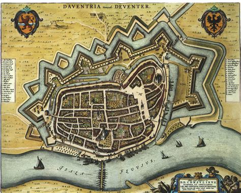 dutch city maps   blaeu atlas   deventer early world maps medieval star fort