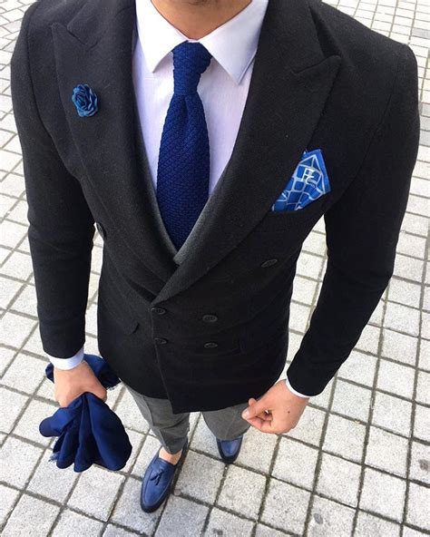 spectacular black suit  blue tie ideas splendid  unique