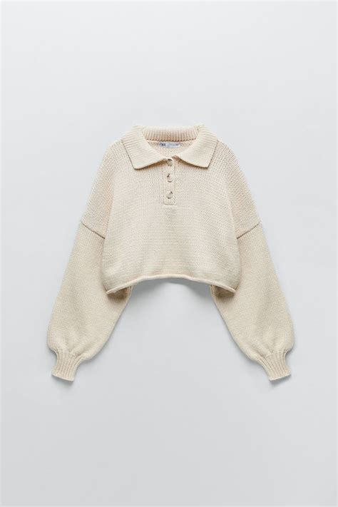 cropped sweater  collar sweaters cropped knit sweater cropped