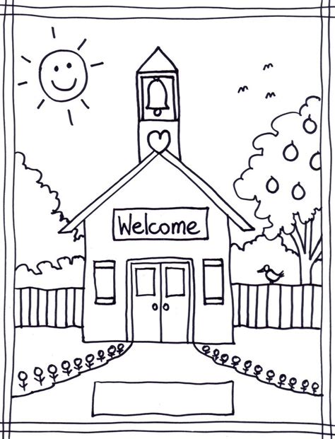 coloring pages  school house coloring pages wallpaper teaching