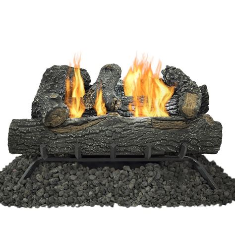 Pleasant Hearth 18 In 30 000 Btu Dual Vent Free Gas Fireplace Logs With