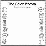 Color Brown Activities Printable Week Preview sketch template