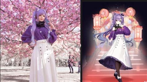 genshin impact keqing cosplay gives a new look to the yuheng of the