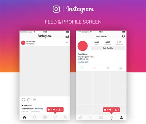 Instagram Feed And Profile Psd Mockup Free Download