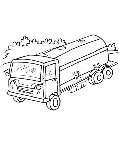 tanker truck  road coloring page   tanker truck  road