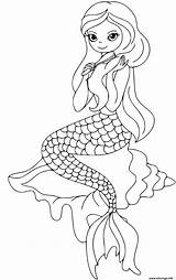 Sirene Jolie Cheveux Brosse sketch template
