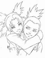 Temari Shikamaru Naruto Drawings Deviantart Choose Board Lineart Amon Wrath Sasuke Shikadai sketch template