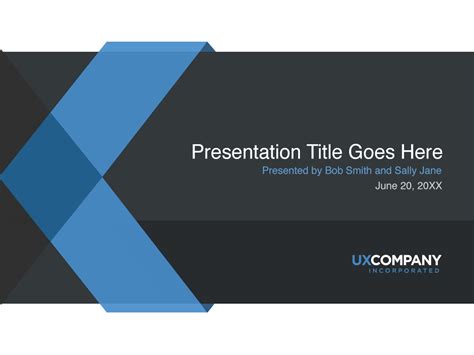 ux powerpoint  cover template norebbo