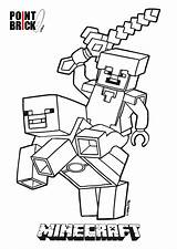 Lego Minecraft Coloring Pages sketch template