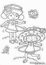 Coloring Strawberry Shortcake Pages Printable Library Clipart Hula Hooping sketch template