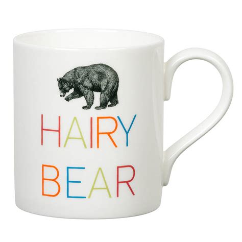 hairy bear slogan mug by gary birks