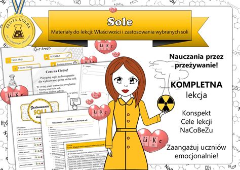 chemia klasa  sole wlasciwosci  zastosowania wybranych soli nauczanie przez przezywanie