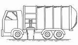 Truck Garbage Coloring Pages Print Color Kids Rubbish Choose Board sketch template