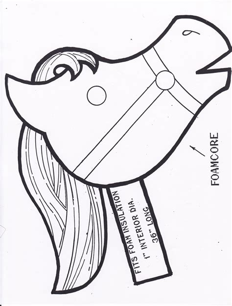 printable hobby horse head template
