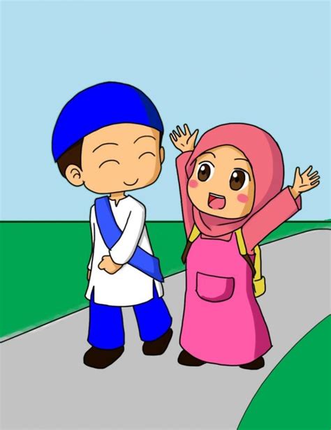 gambar kartun terbaru hd lucu muslimah dll