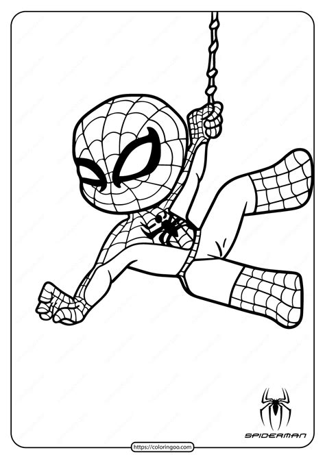 cute spiderman coloring pages  kids