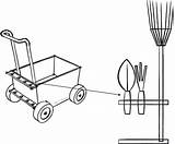 Drawing Tools Trolley Gardening Garden Getdrawings Paintingvalley sketch template