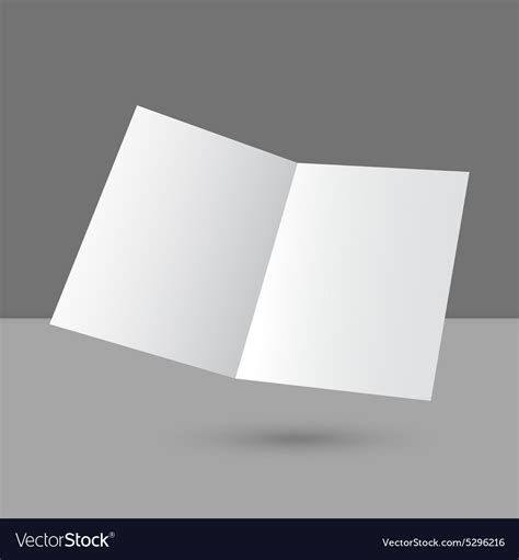 hovering blank  fold paper brochure royalty  vector