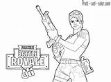 Coloring Fortnite Pages Printable Master Grenadier Royale Battle Commando Print Logo Rifle Scar Holding Scout Info Kids Rocks Raven Logodix sketch template