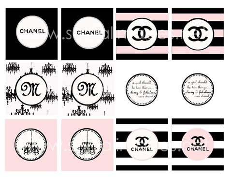 chanel party printables printable templates