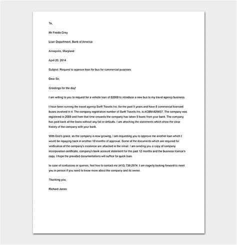 view  business loan request letter sample   business