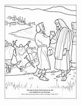 Coloring Jesus Disciples Pages His Library Clipart Lepers Heals sketch template