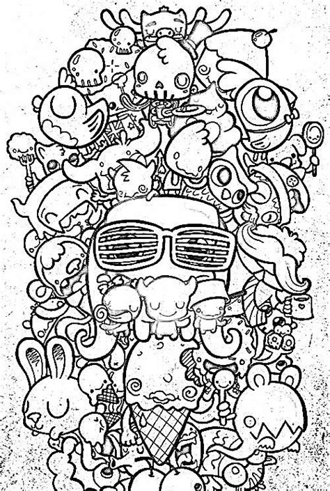 pin  doodle coloring pages  adults