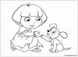 Dora Pages Puppy Coloring Pup Color Coloringpagesonly sketch template