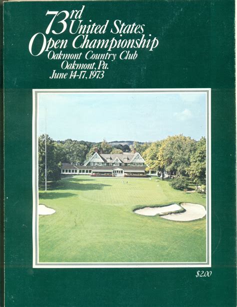 1973 u s open golf program oakmont country club johnny miller
