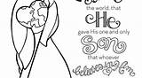 God Loved So Coloring Pages Sunday School sketch template