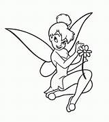 Coloring Tinkerbell Pages Disney Tinker Bell Printable Fairy Clipart Flower Hollow Pixie Christmas Print Clip Drawing Library Drawings Friends Kids sketch template