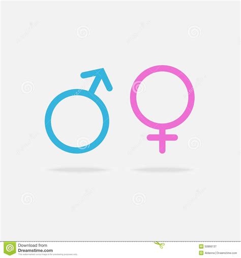 male and female sexual orientation icon stock vector illustration of