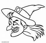 Witch Coloring Halloween Face Pages Hat Easy Cartoon Drawing Printable Kids Head Template Witches Color Print Cool2bkids Getdrawings Sketch Getcolorings sketch template