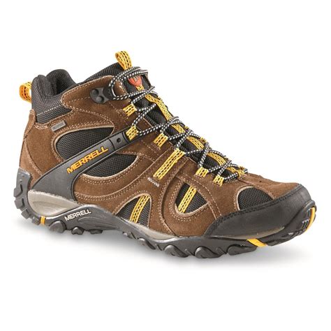 merrell mens yokota trail mid waterproof hiking shoes  hiking boots shoes
