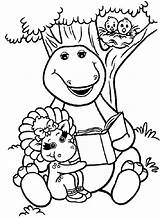 Barney Coloring Pages Barnie Print Color sketch template