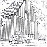 Coloring Country Pages Book Living Farm Life Barn Books Printable Truck Large Claire Trucks Vintage sketch template
