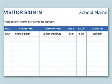 editable visitor sign  sheet template addictionary tutoring log template  wssufoundation