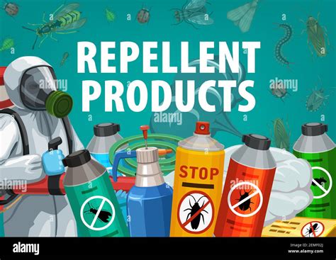 desinsectación control de insectos con productos repelentes póster