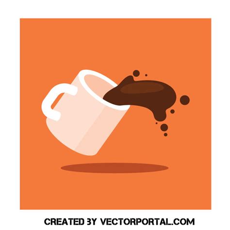spilling coffee royalty free stock svg vector and clip art