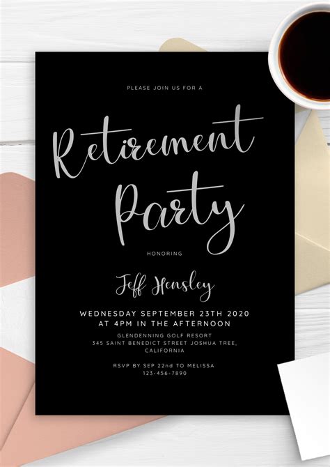retirement party announcement template retirement party invitation