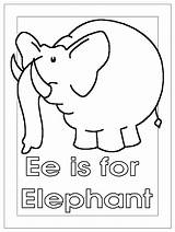 Elephant Coloring Ee Letter Pages Elmer Sheet Activity Letters Popular Library Clipart sketch template